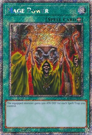 Mage Power (Platinum Secret Rare) (RA03-EN113) - Quarter Century Bonanza Platinum Secret Rare 1st Edition