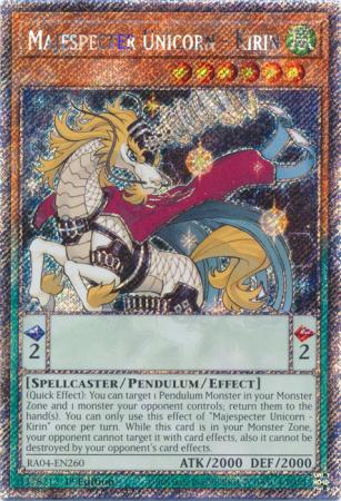 Majespecter Unicorn - Kirin (Platinum Secret Rare) (RA04-EN260) - Quarter Century Stampede Platinum Secret Rare 1st Edition