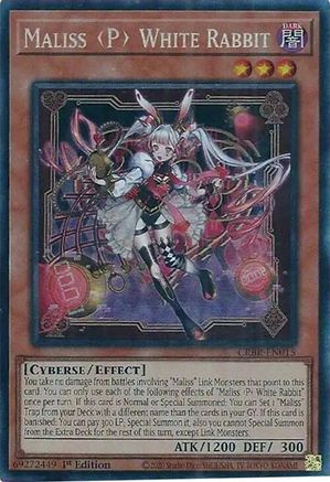Maliss P White Rabbit (CR) (CRBR-EN015) - Crossover Breakers Collector's Rare 1st Edition