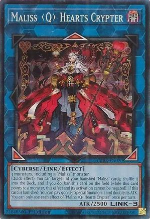 Maliss Q Hearts Crypter (CR) (CRBR-EN020) - Crossover Breakers Collector's Rare 1st Edition
