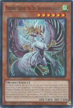 Mariamne Paradox, the True Dracophoenix Knight (DOOD-EN019) - Doom of Dimensions Common / Short Print 1st Edition