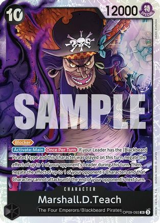 Marshall.D.Teach - OP09-093 - Super Rare Foil