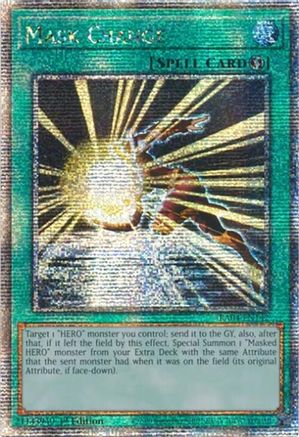 Mask Change (Quarter Century Secret Rare) (RA04-EN142) - Quarter Century Stampede Quarter Century Secret Rare 1st Edition