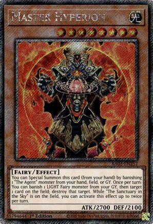 Master Hyperion (Platinum Secret Rare) (RA03-EN252) - Quarter Century Bonanza Platinum Secret Rare 1st Edition