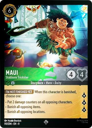 Maui - Stubborn Trickster - 110/204 - Super Rare Cold Foil