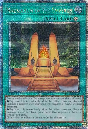 Mausoleum of the Emperor (Quarter Century Secret Rare) (RA03-EN167) - Quarter Century Bonanza Quarter Century Secret Rare 1st Edition