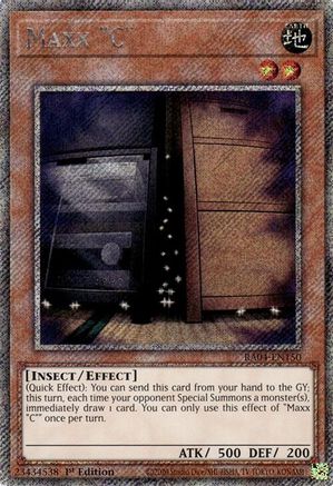 Maxx "C" (Platinum Secret Rare) (RA04-EN150) - Quarter Century Stampede Platinum Secret Rare 1st Edition