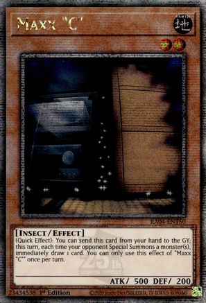 Maxx "C" (Quarter Century Secret Rare) (RA04-EN150) - Quarter Century Stampede Quarter Century Secret Rare 1st Edition