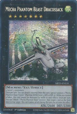 Mecha Phantom Beast Dracossack (MP25-EN135) - 2025 Mega-Pack Prismatic Secret Rare 1st Edition
