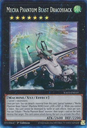 Mecha Phantom Beast Dracossack (PCR) (RA03-EN039) - Quarter Century Bonanza Prismatic Collector's Rare 1st Edition