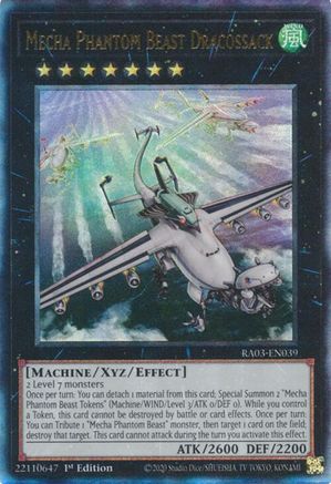 Mecha Phantom Beast Dracossack (PUR) (RA03-EN039) - Quarter Century Bonanza Prismatic Ultimate Rare 1st Edition