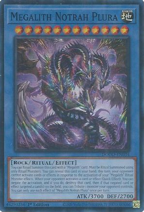 Megalith Notrah Plura (DOOD-EN034) - Doom of Dimensions Super Rare 1st Edition
