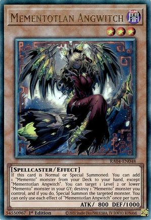 Mementotlan Angwitch (PUR) (RA04-EN048) - Quarter Century Stampede Prismatic Ultimate Rare 1st Edition