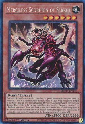 Merciless Scorpion of Serket (CR) (MZTM-EN002) - Maze of the Master Collector's Rare 1st Edition