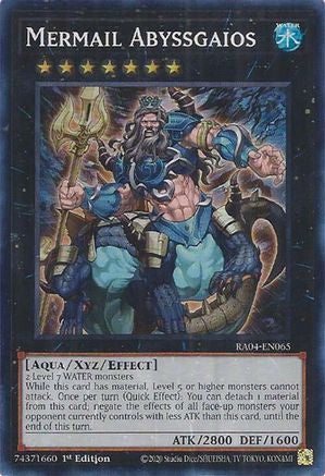 Mermail Abyssgaios (RA04-EN065) - Quarter Century Stampede Super Rare 1st Edition