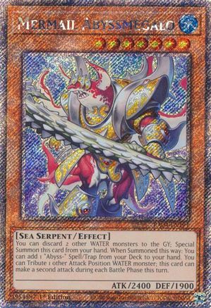 Mermail Abyssmegalo (Platinum Secret Rare) (RA04-EN191) - Quarter Century Stampede Platinum Secret Rare 1st Edition