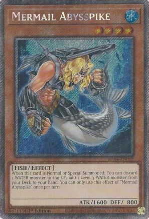 Mermail Abysspike (Platinum Secret Rare) (RA04-EN012) - Quarter Century Stampede Platinum Secret Rare 1st Edition