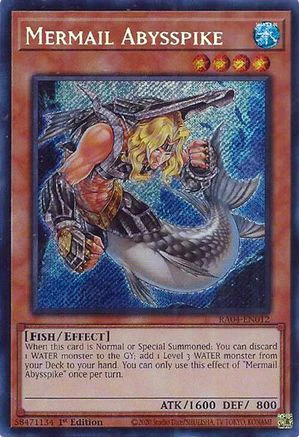 Mermail Abysspike (Secret Rare) (RA04-EN012) - Quarter Century Stampede Secret Rare 1st Edition