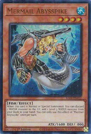 Mermail Abysspike (UR) (RA04-EN012) - Quarter Century Stampede Ultra Rare 1st Edition