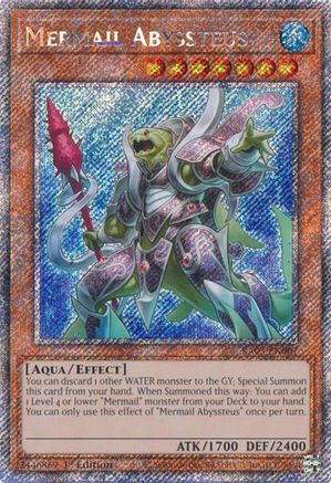 Mermail Abyssteus (Platinum Secret Rare) (RA03-EN007) - Quarter Century Bonanza Platinum Secret Rare 1st Edition