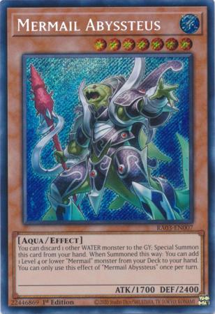 Mermail Abyssteus (Secret Rare) (RA03-EN007) - Quarter Century Bonanza Secret Rare 1st Edition