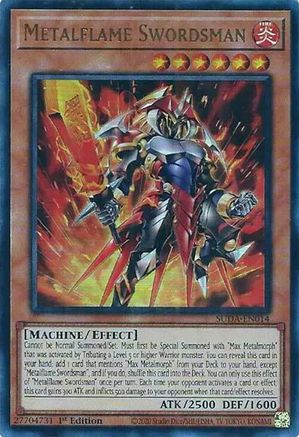 Metalflame Swordsman (SUDA-EN014) - Supreme Darkness Ultra Rare 1st Edition