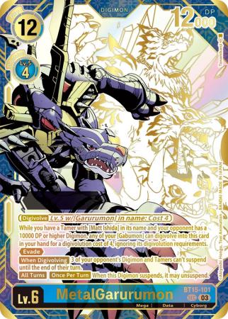 MetalGarurumon (Rare Pull) - BT15-101 SEC - Secret Rare
