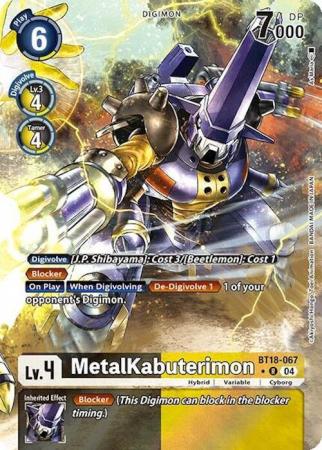 MetalKabuterimon (Alternate Art) - BT18-067 R - Rare