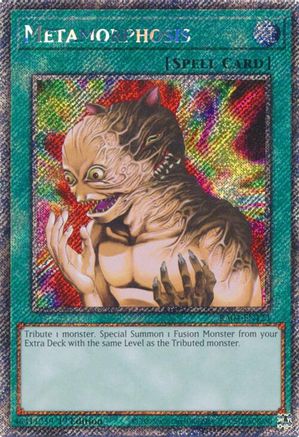 Metamorphosis (Platinum Secret Rare) (RA04-EN123) - Quarter Century Stampede Platinum Secret Rare 1st Edition