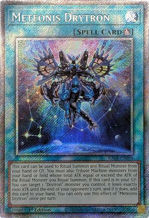Meteonis Drytron (Platinum Secret Rare) (RA04-EN096) - Quarter Century Stampede Platinum Secret Rare 1st Edition