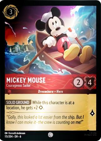 Mickey Mouse - Courageous Sailor - 115/204 - Common Cold Foil