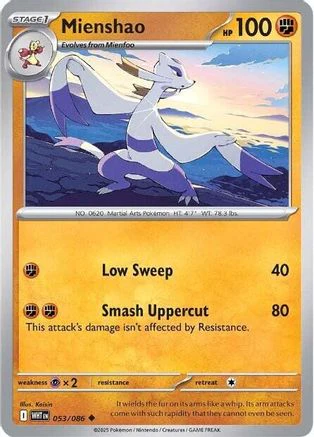 Mienshao - 053/086 - Uncommon Reverse Holo