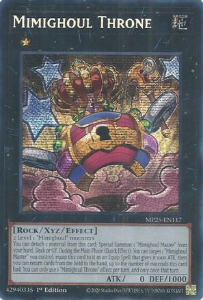 Mimighoul Throne (MP25-EN117) - 2025 Mega-Pack Prismatic Secret Rare 1st Edition