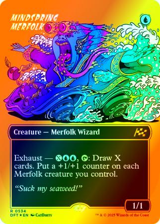 Mindspring Merfolk (Borderless) (First-Place Foil) - 0534 - Foil