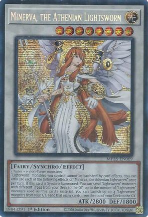 Minerva, the Athenian Lightsworn (MP25-EN069) - 2025 Mega-Pack Prismatic Secret Rare 1st Edition