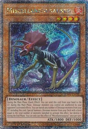 Miscellaneousaurus (Quarter Century Secret Rare) (RA04-EN022) - Quarter Century Stampede Quarter Century Secret Rare 1st Edition