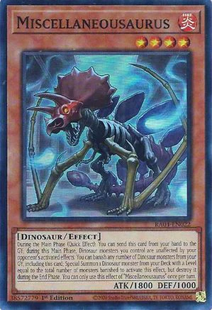 Miscellaneousaurus (RA04-EN022) - Quarter Century Stampede Super Rare 1st Edition