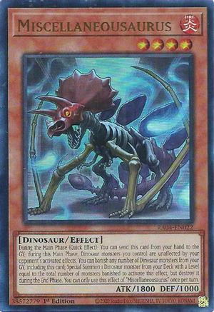 Miscellaneousaurus (UR) (RA04-EN022) - Quarter Century Stampede Ultra Rare 1st Edition