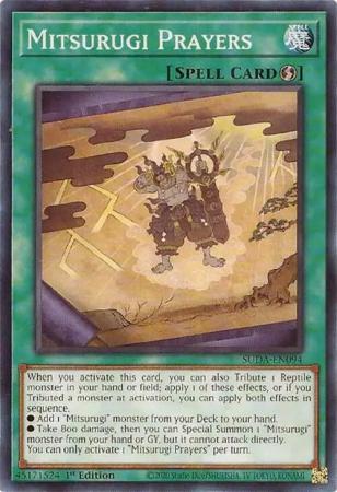 Mitsurugi Prayers (SUDA-EN094) - Supreme Darkness Common / Short Print 1st Edition