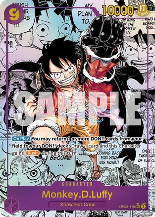 Monkey.D.Luffy (Manga) - OP09-119 - Secret Rare Foil