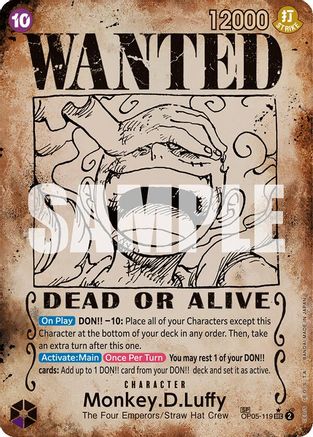 Monkey.D.Luffy (Wanted Poster) - OP09-119 - Secret Rare Foil