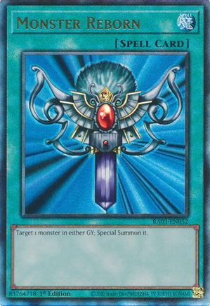 Monster Reborn (PUR) (RA03-EN052) - Quarter Century Bonanza Prismatic Ultimate Rare 1st Edition