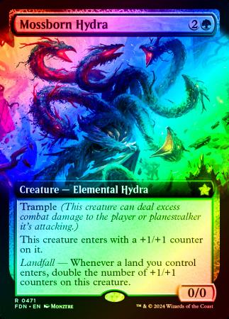 Mossborn Hydra (Extended Art) - 0471 - Foil