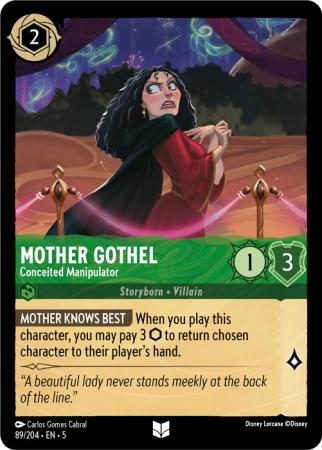 Mother Gothel - Conceited Manipulator - 089/204 - Uncommon Cold Foil
