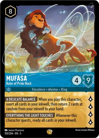 Mufasa - Ruler of Pride Rock - 150/204 - Legendary Cold Foil