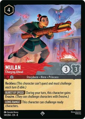 Mulan - Charging Ahead - 141/204 - Super Rare
