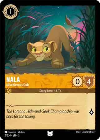 Nala - Mischievous Cub - 002/204 - Uncommon Cold Foil