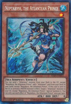 Neptabyss, the Atlantean Prince (PCR) (RA03-EN013) - Quarter Century Bonanza Prismatic Collector's Rare 1st Edition