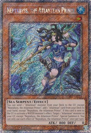 Neptabyss, the Atlantean Prince (Platinum Secret Rare) (RA03-EN013) - Quarter Century Bonanza Platinum Secret Rare 1st Edition