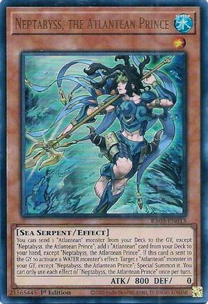 Neptabyss, the Atlantean Prince (UR) (RA03-EN013) - Quarter Century Bonanza Ultra Rare 1st Edition